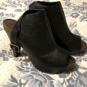 A.N.A black leather heels